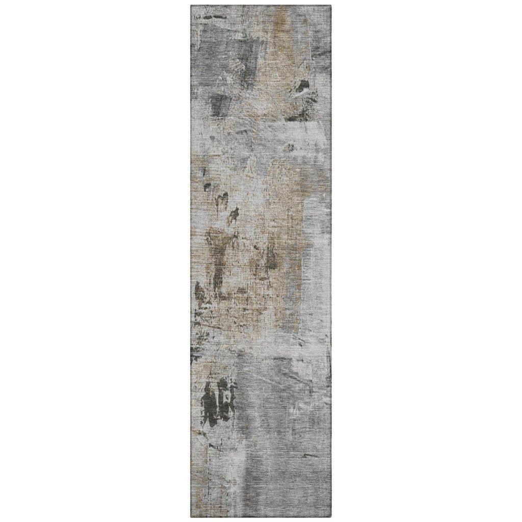LOOMLAN Rugs Aria Gray Washable Indoor-Outdoor Rug