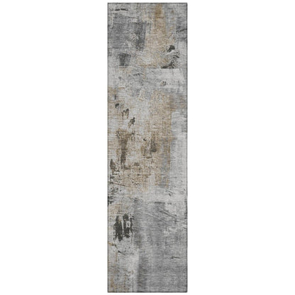 LOOMLAN Rugs Aria Gray Washable Indoor-Outdoor Rug