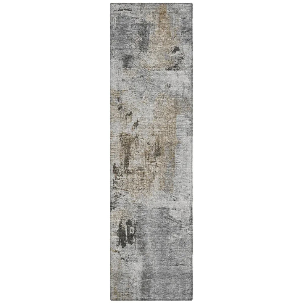 LOOMLAN Rugs Aria Gray Washable Indoor-Outdoor Rug