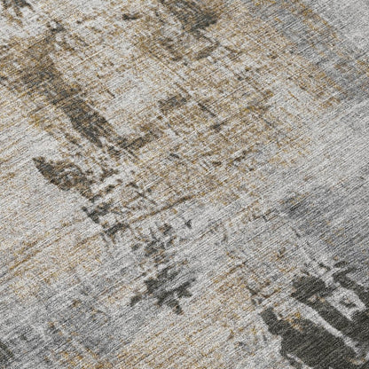 LOOMLAN Rugs Aria Gray Washable Indoor-Outdoor Rug