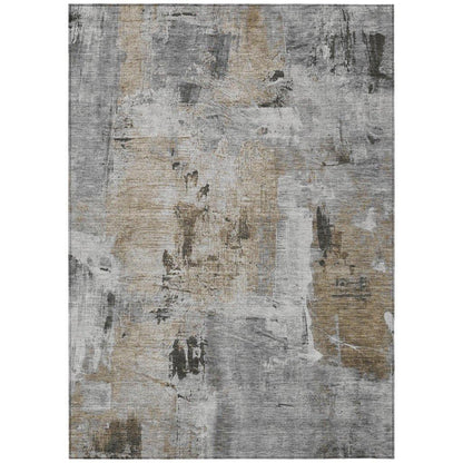 LOOMLAN Rugs Aria Gray Washable Indoor-Outdoor Rug