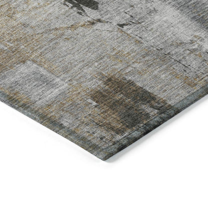 LOOMLAN Rugs Aria Gray Washable Indoor-Outdoor Rug