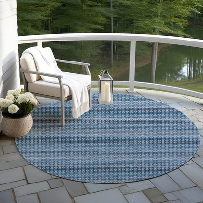 LOOMLAN Rugs Ariaelle Blue Washable Indoor-Outdoor Rug
