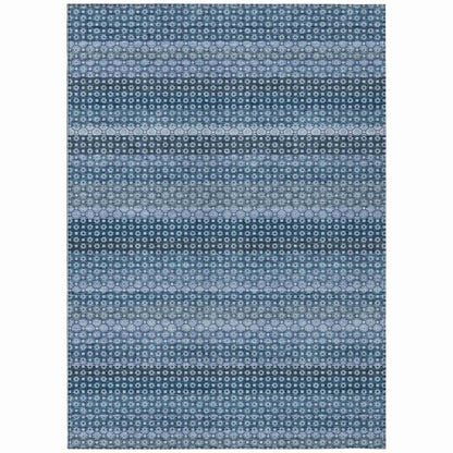 LOOMLAN Rugs Ariaelle Blue Washable Indoor-Outdoor Rug