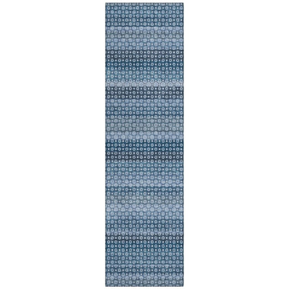LOOMLAN Rugs Ariaelle Blue Washable Indoor-Outdoor Rug