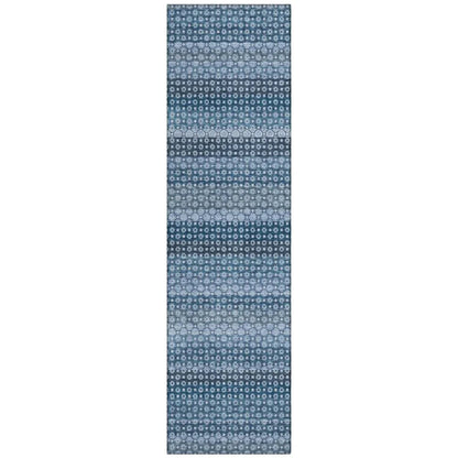 LOOMLAN Rugs Ariaelle Blue Washable Indoor-Outdoor Rug