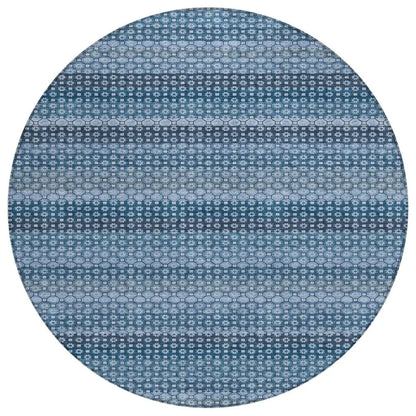 LOOMLAN Rugs Ariaelle Blue Washable Indoor-Outdoor Rug