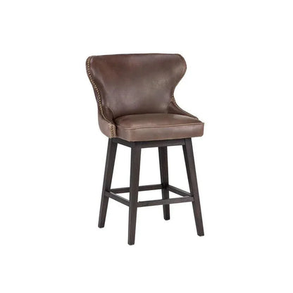 Ariana Leather Swivel Counter Stool