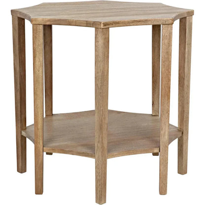 Noir Ariana Wooden Geometric Side Table