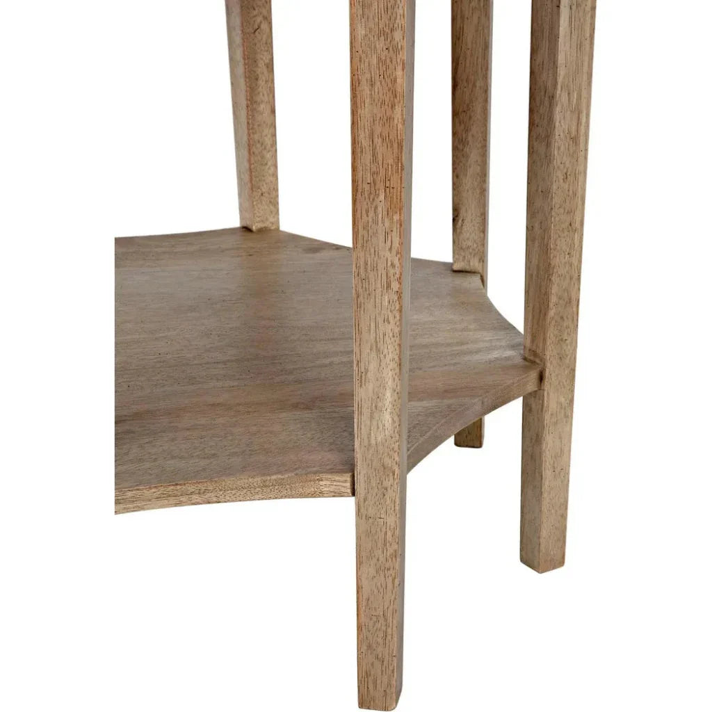 Noir Ariana Wooden Geometric Side Table
