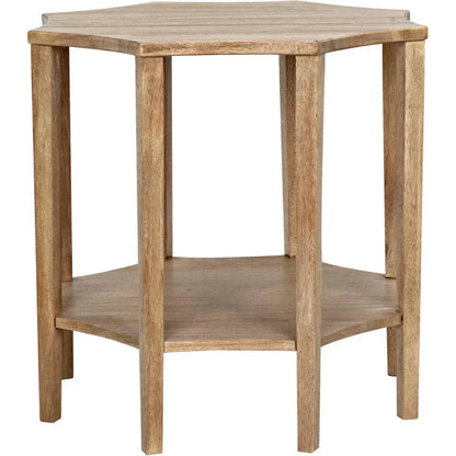 Noir Ariana Wooden Geometric Side Table