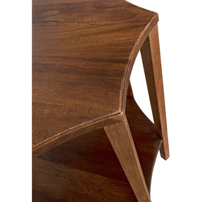 Noir Ariana Wooden Geometric Side Table