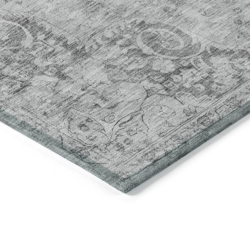 LOOMLAN Rugs Arienne Gray Washable Indoor-Outdoor Rug