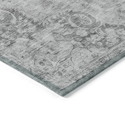 LOOMLAN Rugs Arienne Gray Washable Indoor-Outdoor Rug
