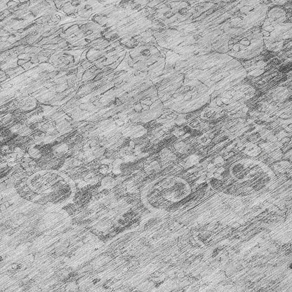 LOOMLAN Rugs Arienne Gray Washable Indoor-Outdoor Rug