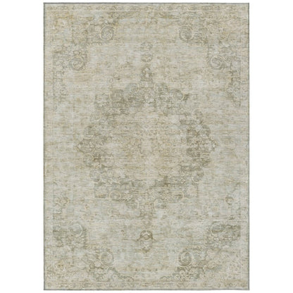 LOOMLAN Rugs Arienne Green Washable Indoor-Outdoor Rug