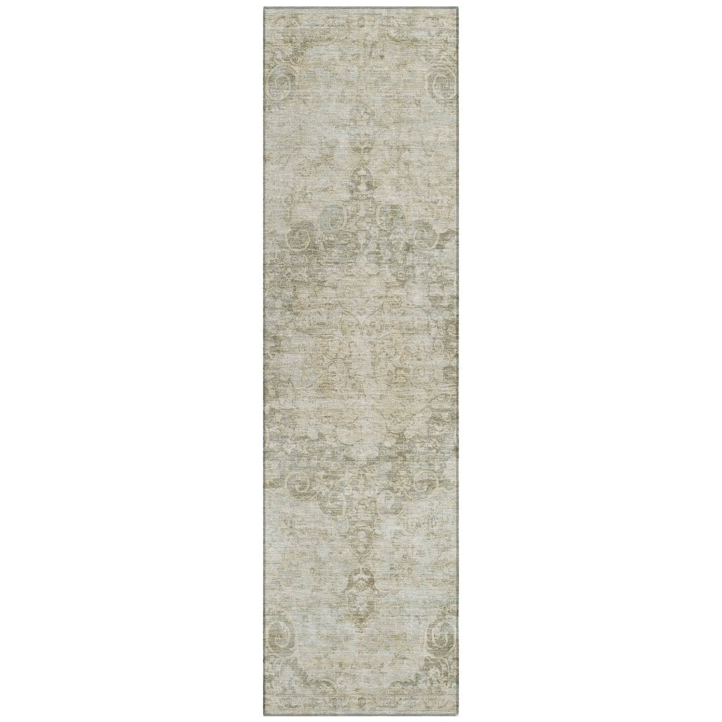 LOOMLAN Rugs Arienne Green Washable Indoor-Outdoor Rug