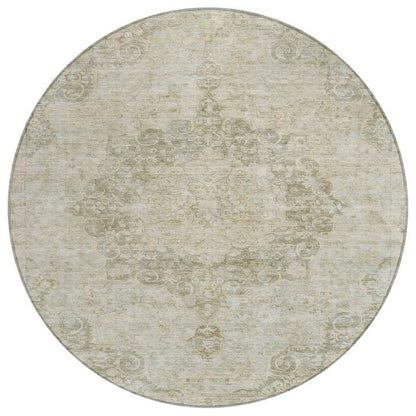 LOOMLAN Rugs Arienne Green Washable Indoor-Outdoor Rug