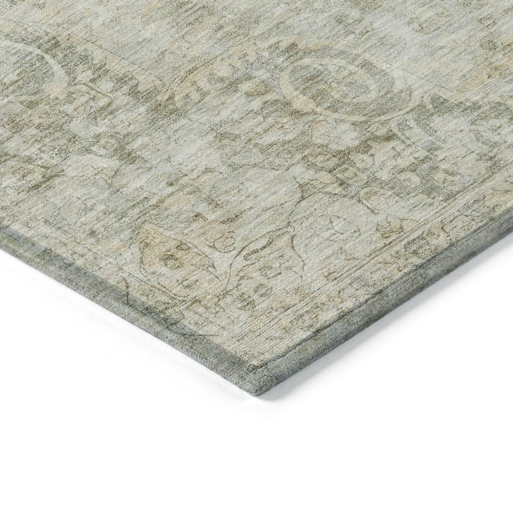LOOMLAN Rugs Arienne Green Washable Indoor-Outdoor Rug