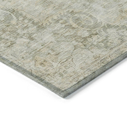 LOOMLAN Rugs Arienne Green Washable Indoor-Outdoor Rug
