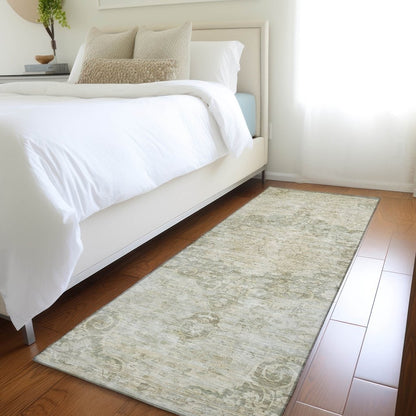 LOOMLAN Rugs Arienne Green Washable Indoor-Outdoor Rug