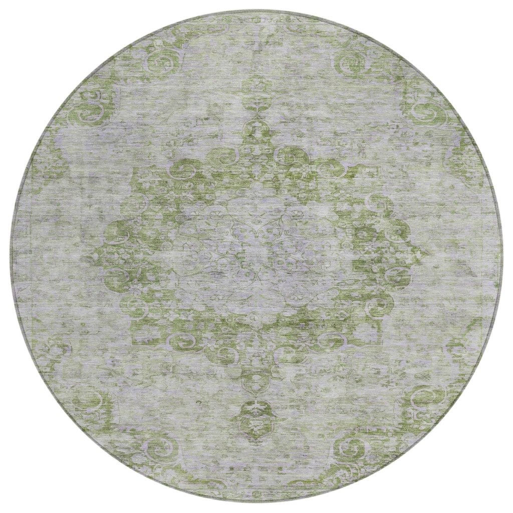 LOOMLAN Rugs Arienne Olive Washable Indoor-Outdoor Rug