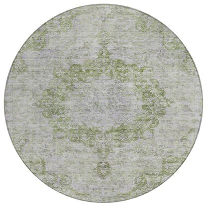 LOOMLAN Rugs Arienne Olive Washable Indoor-Outdoor Rug