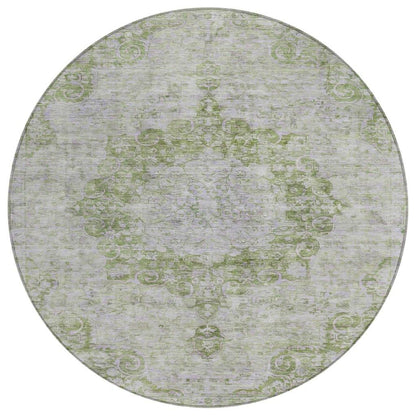 LOOMLAN Rugs Arienne Olive Washable Indoor-Outdoor Rug