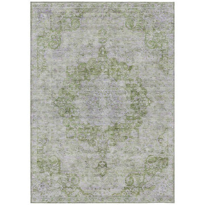 LOOMLAN Rugs Arienne Olive Washable Indoor-Outdoor Rug