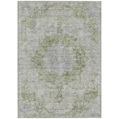 LOOMLAN Rugs Arienne Olive Washable Indoor-Outdoor Rug