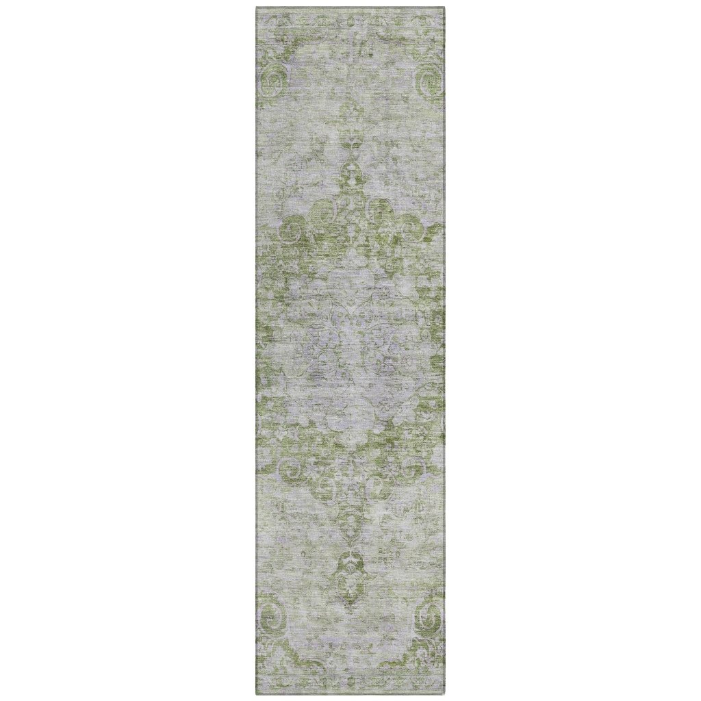 LOOMLAN Rugs Arienne Olive Washable Indoor-Outdoor Rug