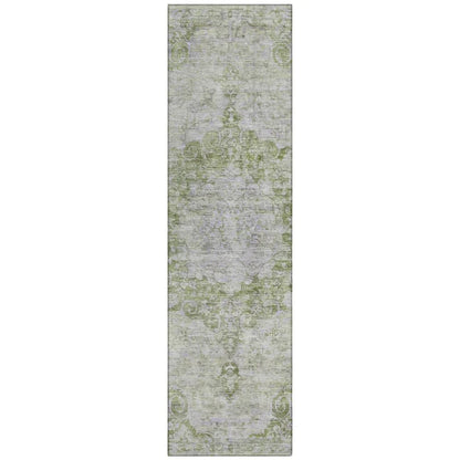 LOOMLAN Rugs Arienne Olive Washable Indoor-Outdoor Rug