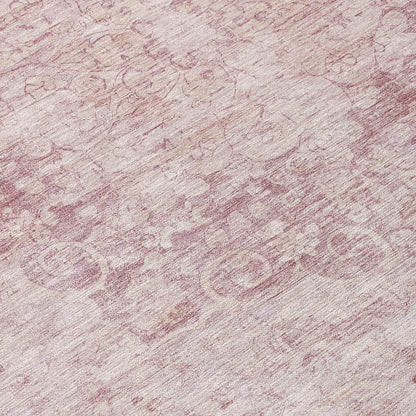 LOOMLAN Rugs Arienne Pink Washable Indoor-Outdoor Rug