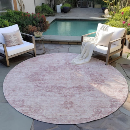 LOOMLAN Rugs Arienne Pink Washable Indoor-Outdoor Rug