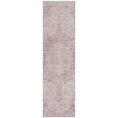 LOOMLAN Rugs Arienne Pink Washable Indoor-Outdoor Rug