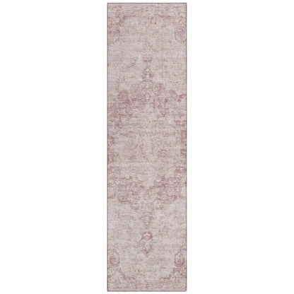 LOOMLAN Rugs Arienne Pink Washable Indoor-Outdoor Rug
