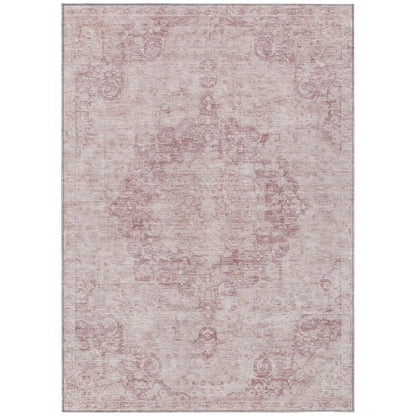 LOOMLAN Rugs Arienne Pink Washable Indoor-Outdoor Rug