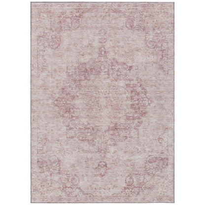 LOOMLAN Rugs Arienne Pink Washable Indoor-Outdoor Rug
