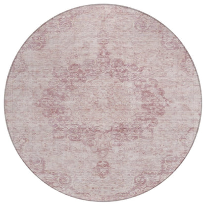 LOOMLAN Rugs Arienne Pink Washable Indoor-Outdoor Rug