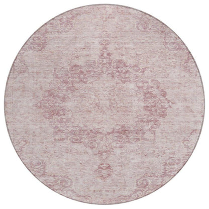 LOOMLAN Rugs Arienne Pink Washable Indoor-Outdoor Rug
