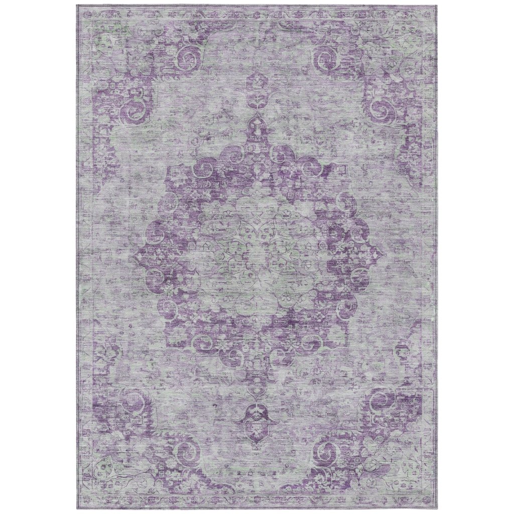 Arienne Purple Washable Indoor - Outdoor Rug - LOOMLAN - LOOMLAN Rugs - Outdoor Rugs