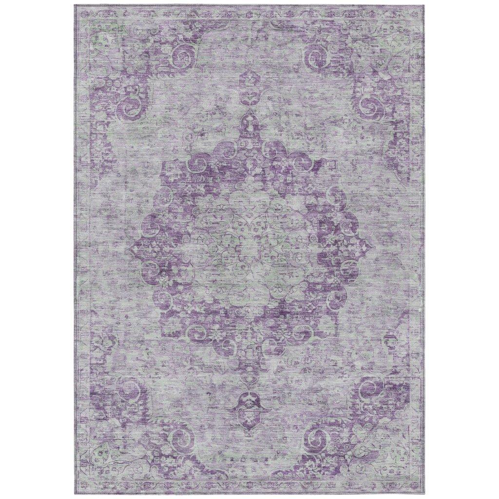 Arienne Purple Washable Indoor-Outdoor Rug
