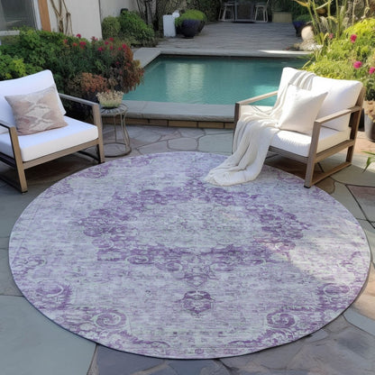 Arienne Purple Washable Indoor - Outdoor Rug - LOOMLAN - LOOMLAN Rugs - Outdoor Rugs