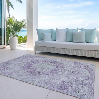 Arienne Purple Washable Indoor - Outdoor Rug - LOOMLAN - LOOMLAN Rugs - Outdoor Rugs
