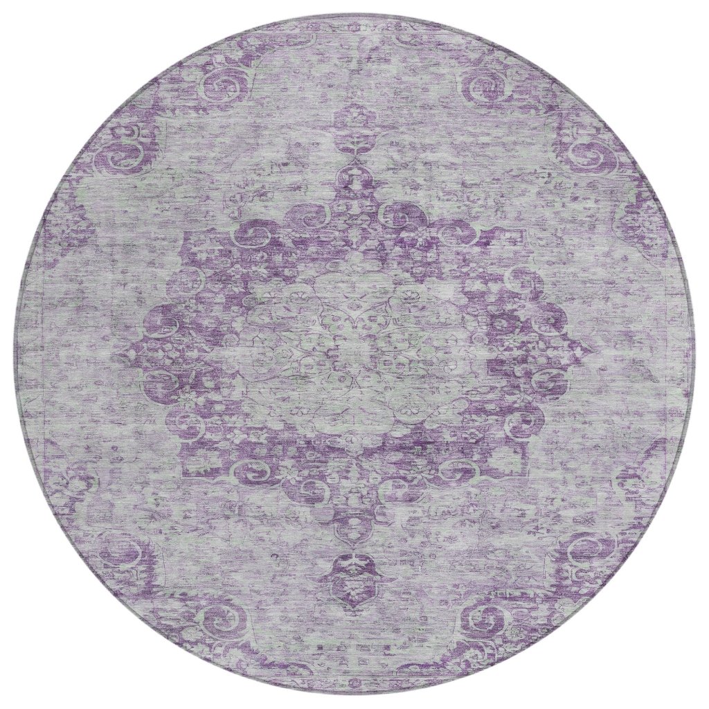 Arienne Purple Washable Indoor - Outdoor Rug - LOOMLAN - LOOMLAN Rugs - Outdoor Rugs