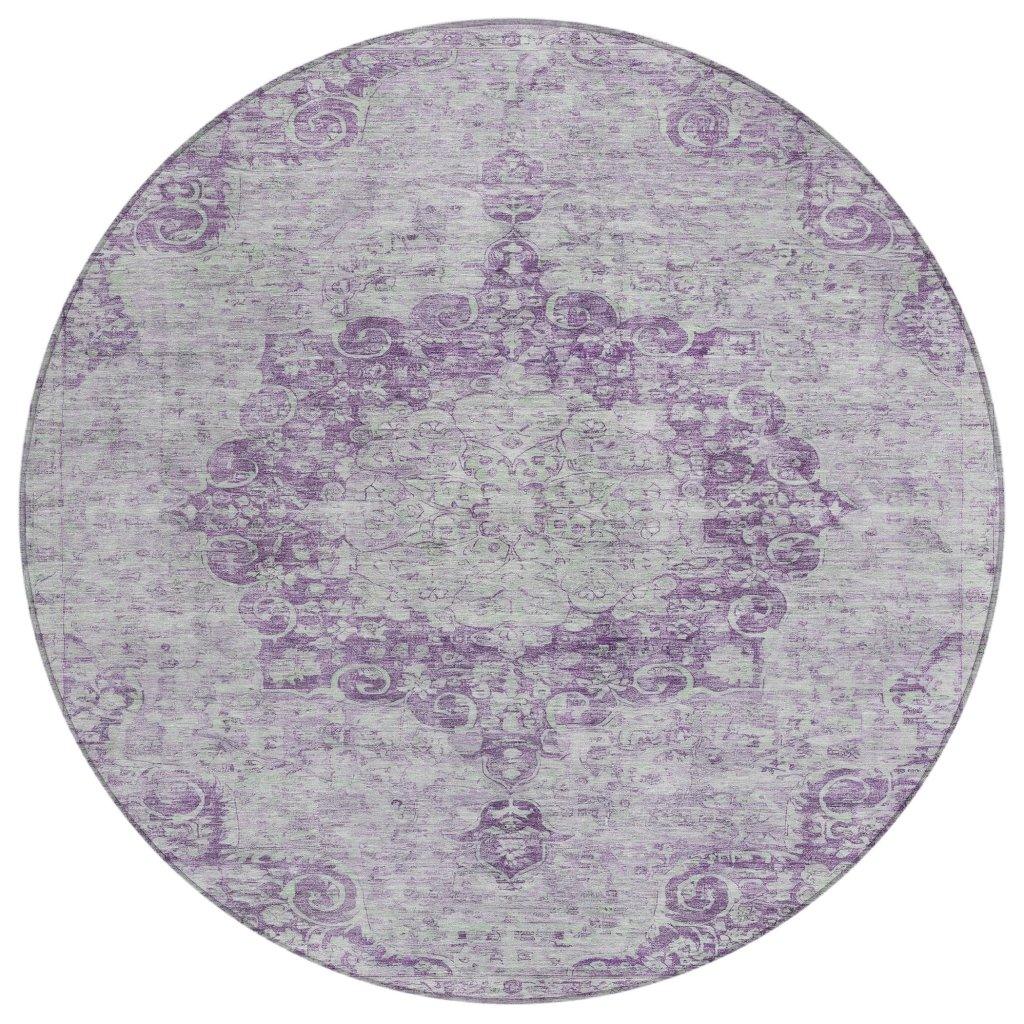 Arienne Purple Washable Indoor-Outdoor Rug
