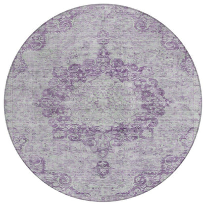 Arienne Purple Washable Indoor-Outdoor Rug
