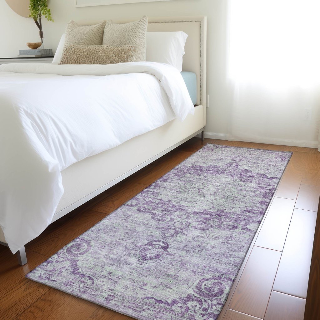 Arienne Purple Washable Indoor - Outdoor Rug - LOOMLAN - LOOMLAN Rugs - Outdoor Rugs