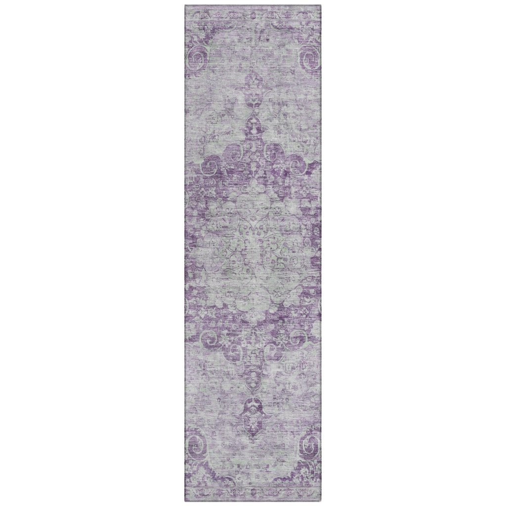 Arienne Purple Washable Indoor - Outdoor Rug - LOOMLAN - LOOMLAN Rugs - Outdoor Rugs