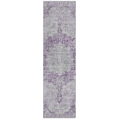 Arienne Purple Washable Indoor-Outdoor Rug